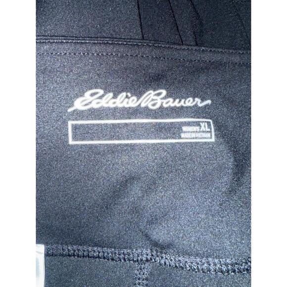 Eddie Bauer Black Womens XL Biker Shorts Athletic Zipper Pocket Performance - Picture 3 of 4